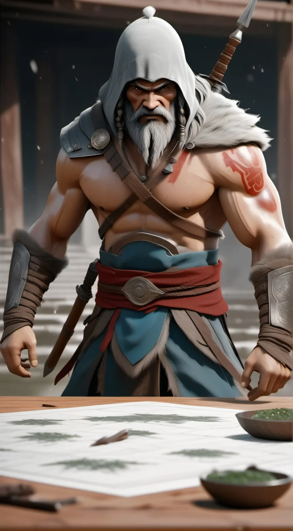 ai character: animatic battle  background