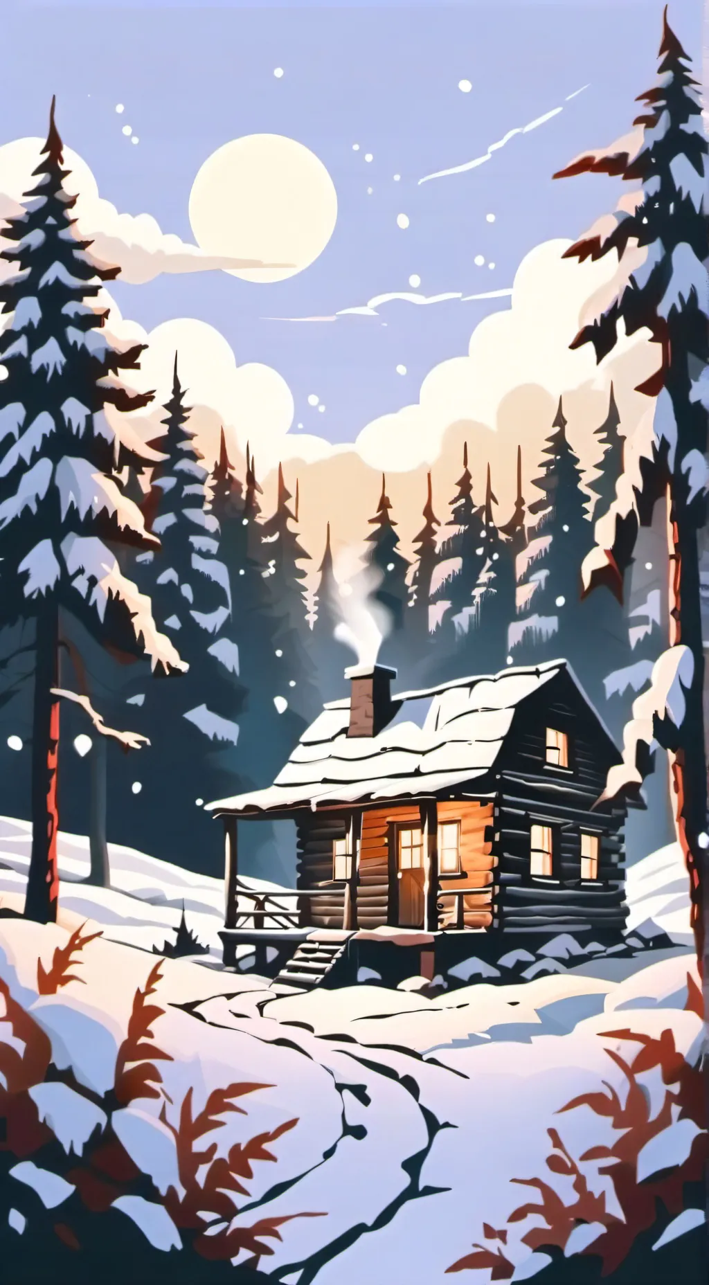 ai character: Snowy Forest (FPE) background