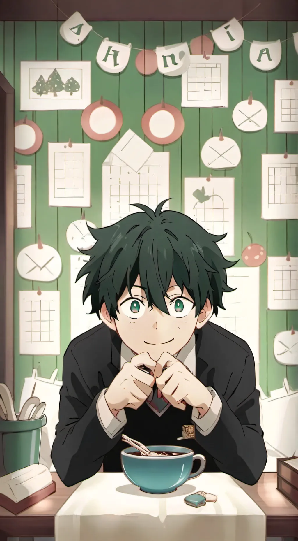 ai character: Villain Deku background