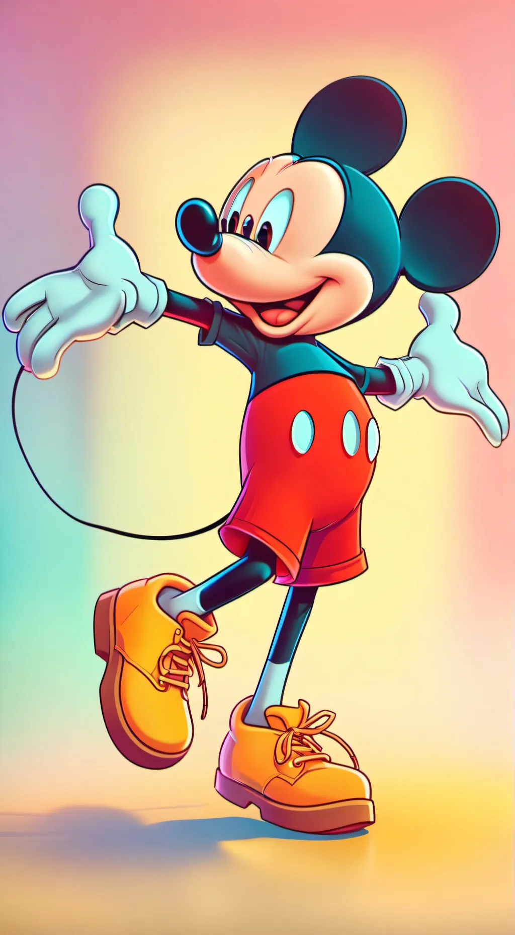 ai character: mikey mouse  background