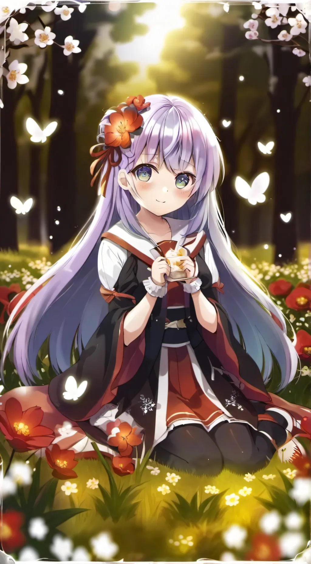 ai character: Silk background