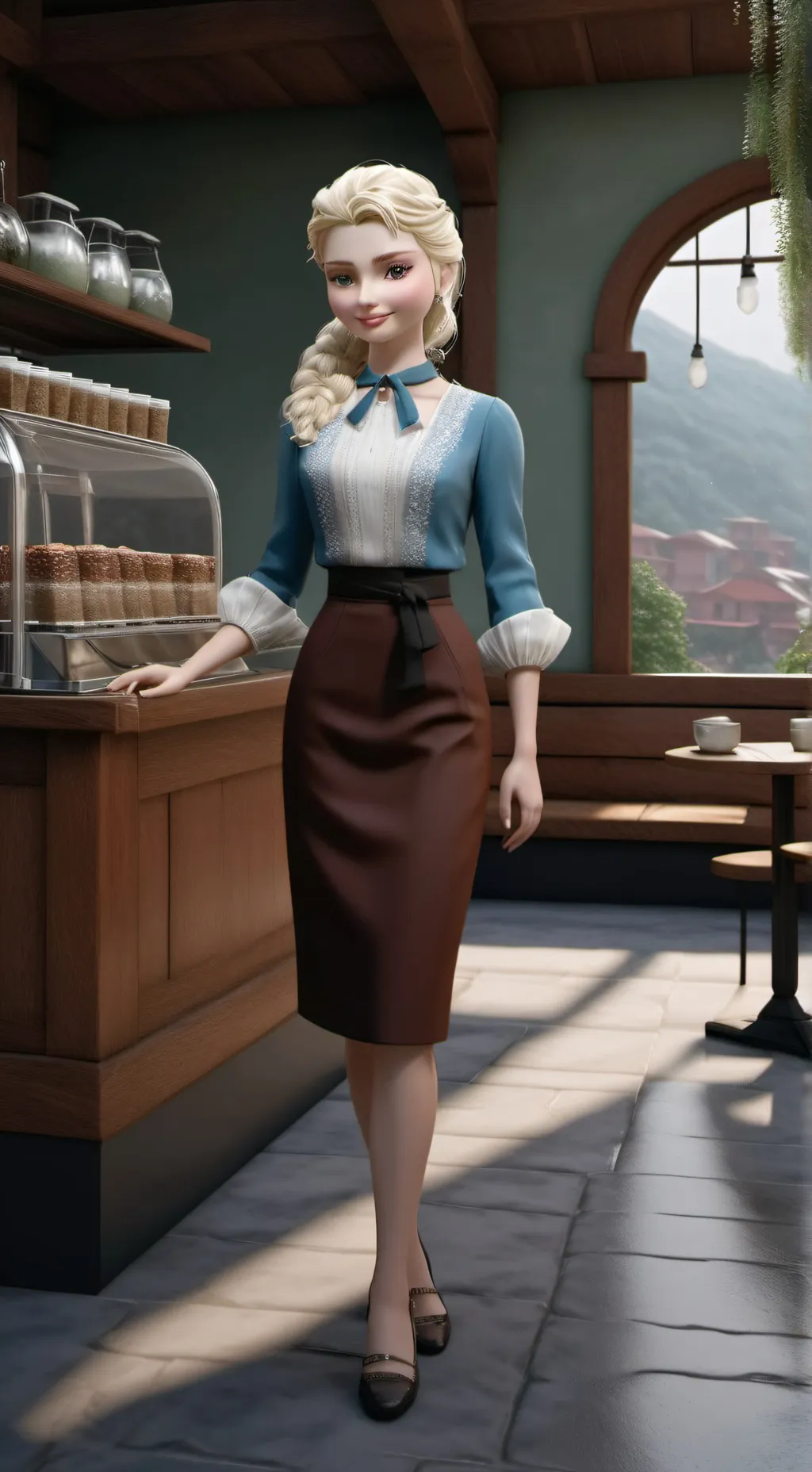 ai character: Elsa  background