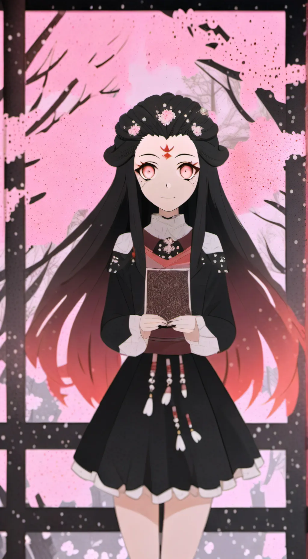 ai character: Nezuko background
