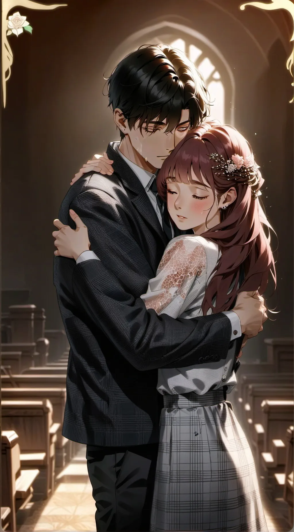 ai character: Rose and John ￼ background