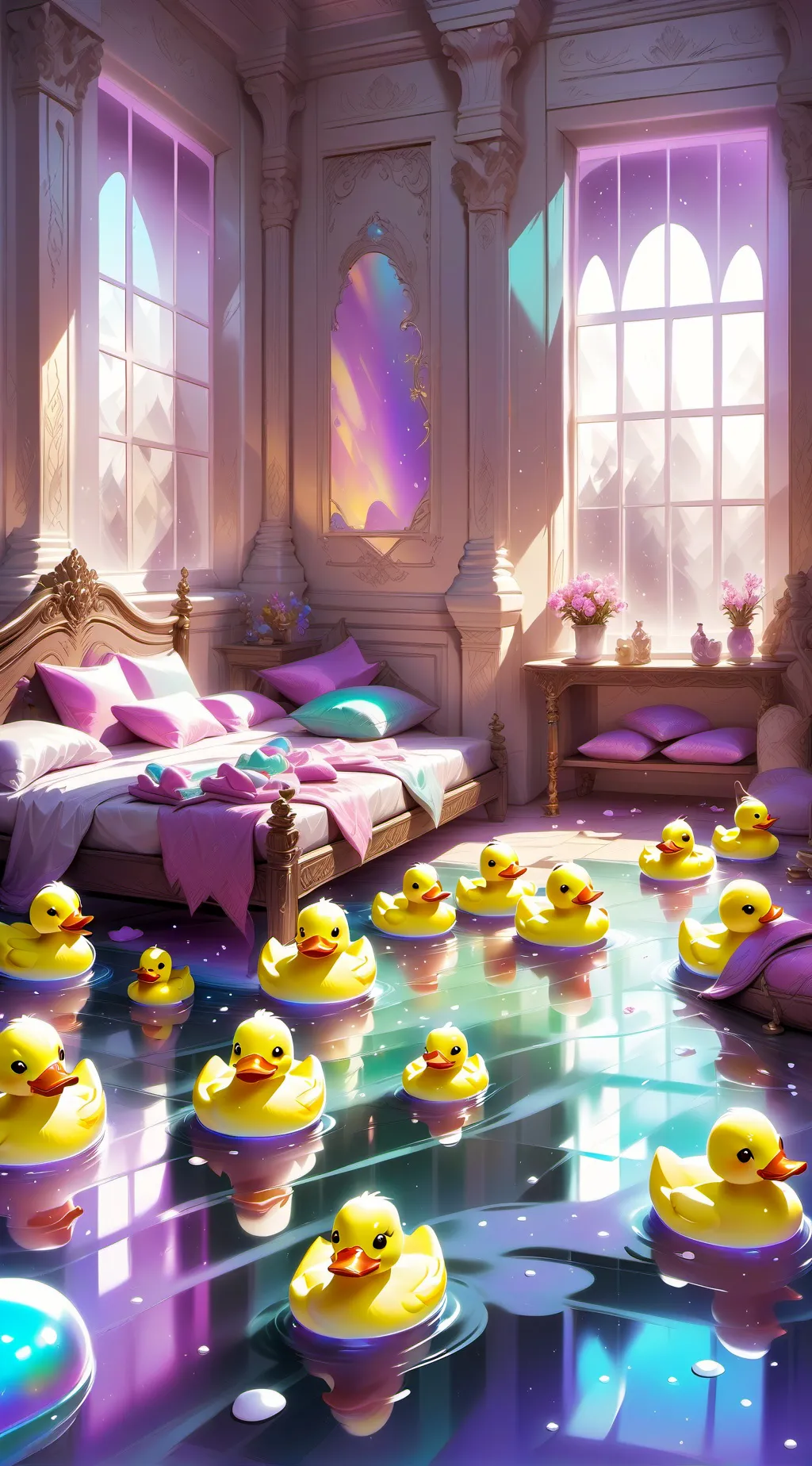 ai character: hh sleep over background