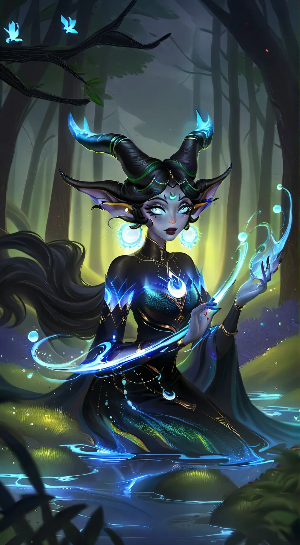 ai character: The blue mom background