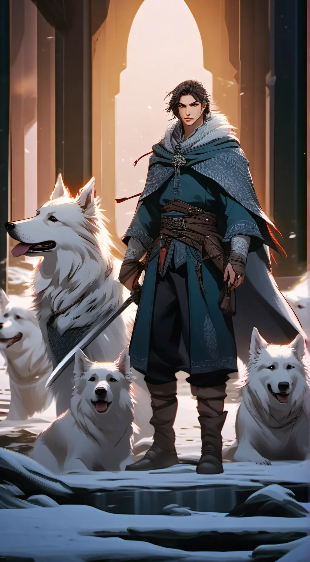 ai character: komos  background