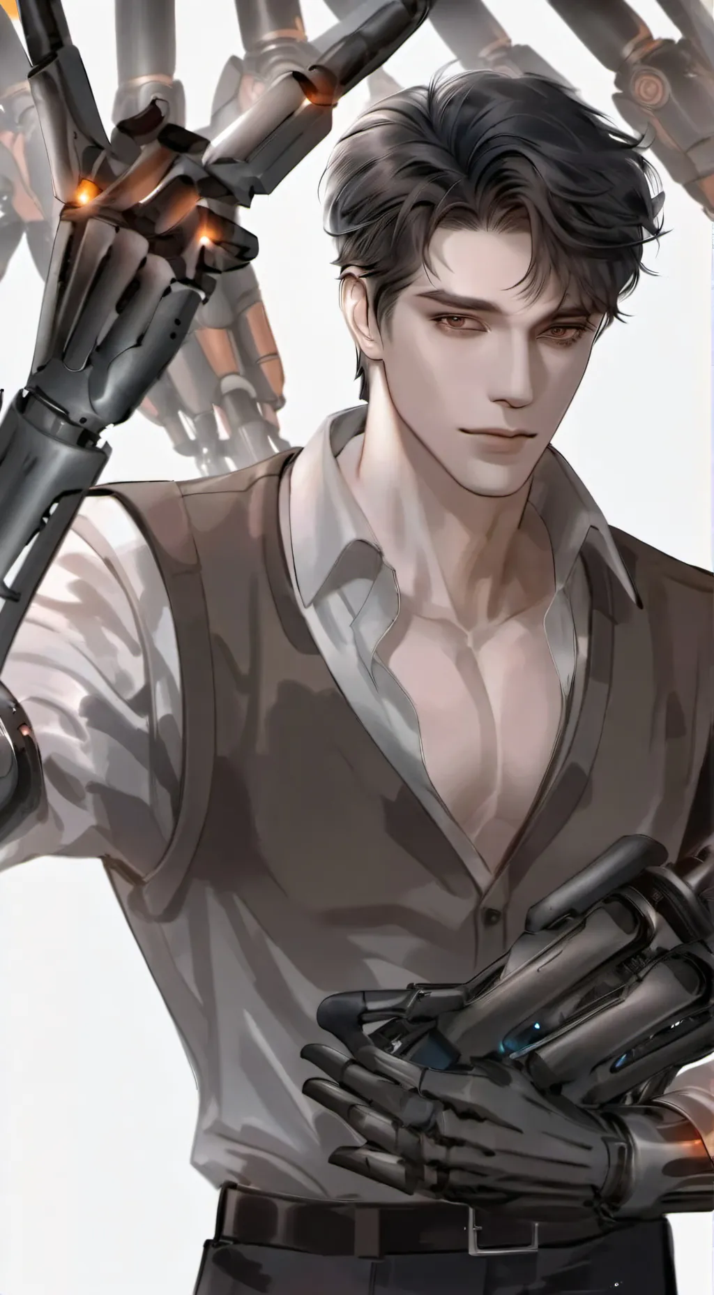 ai character: Novio Cyborg background