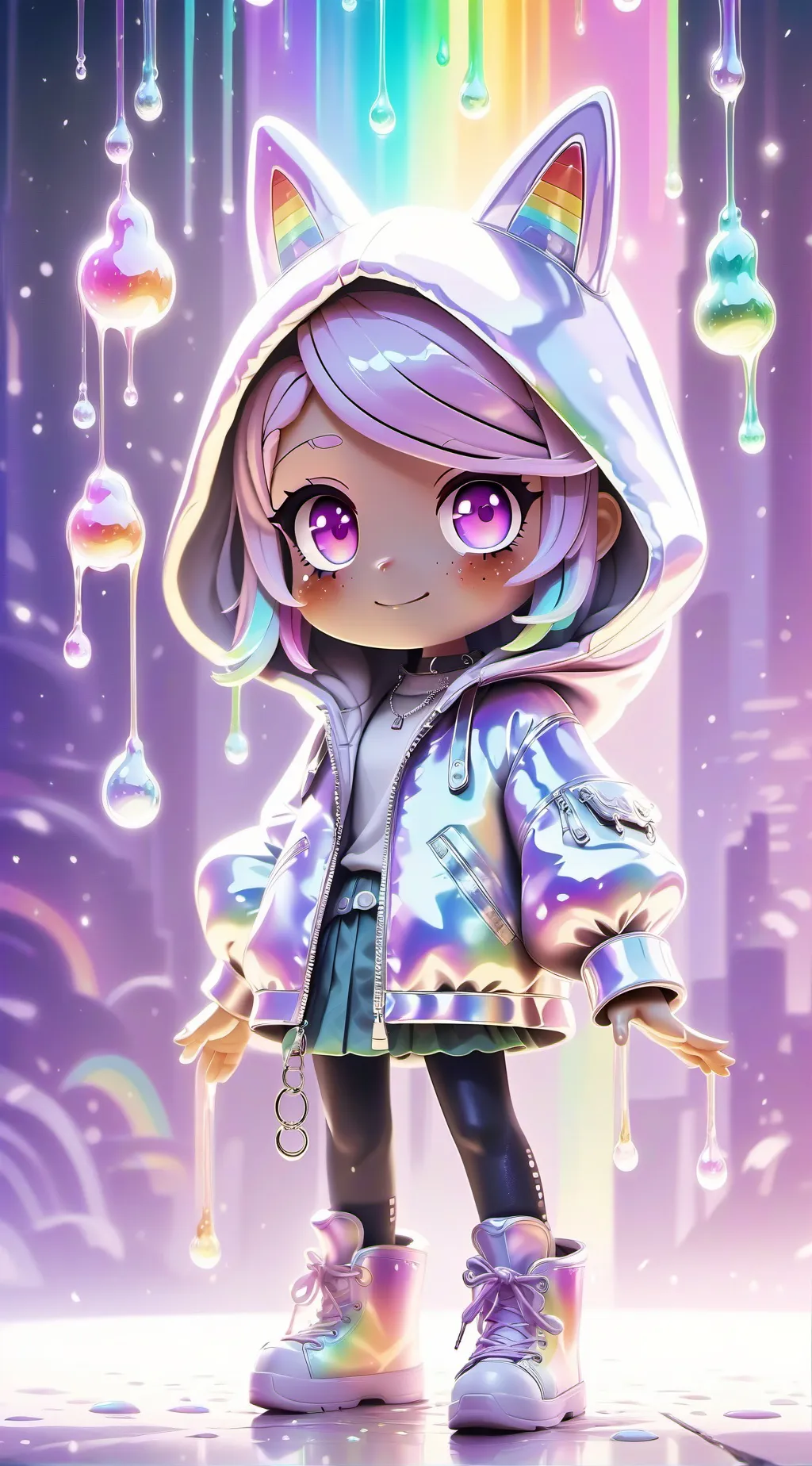 ai character: Glamrock Angela  background