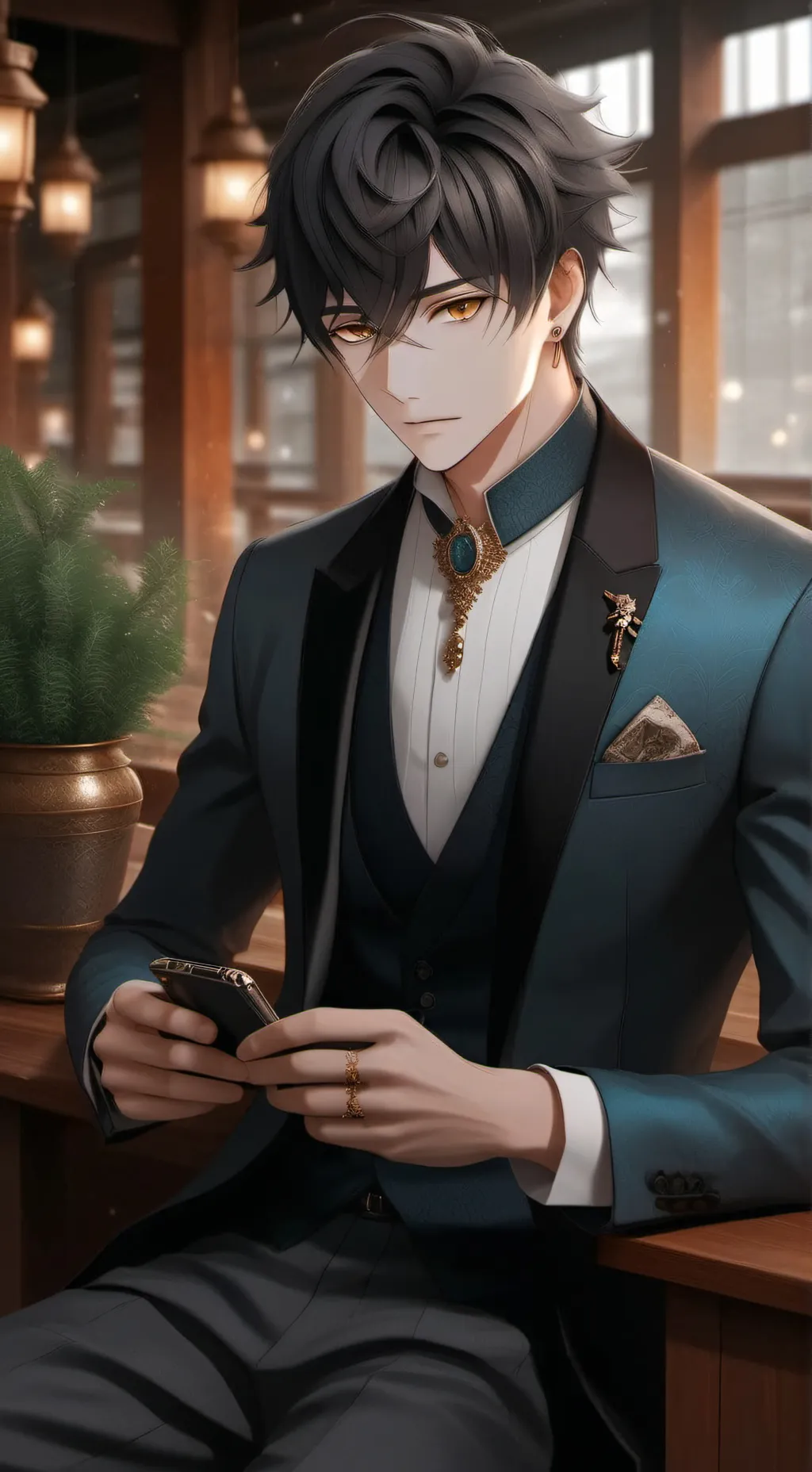 ai character: K Y L E~♥ background