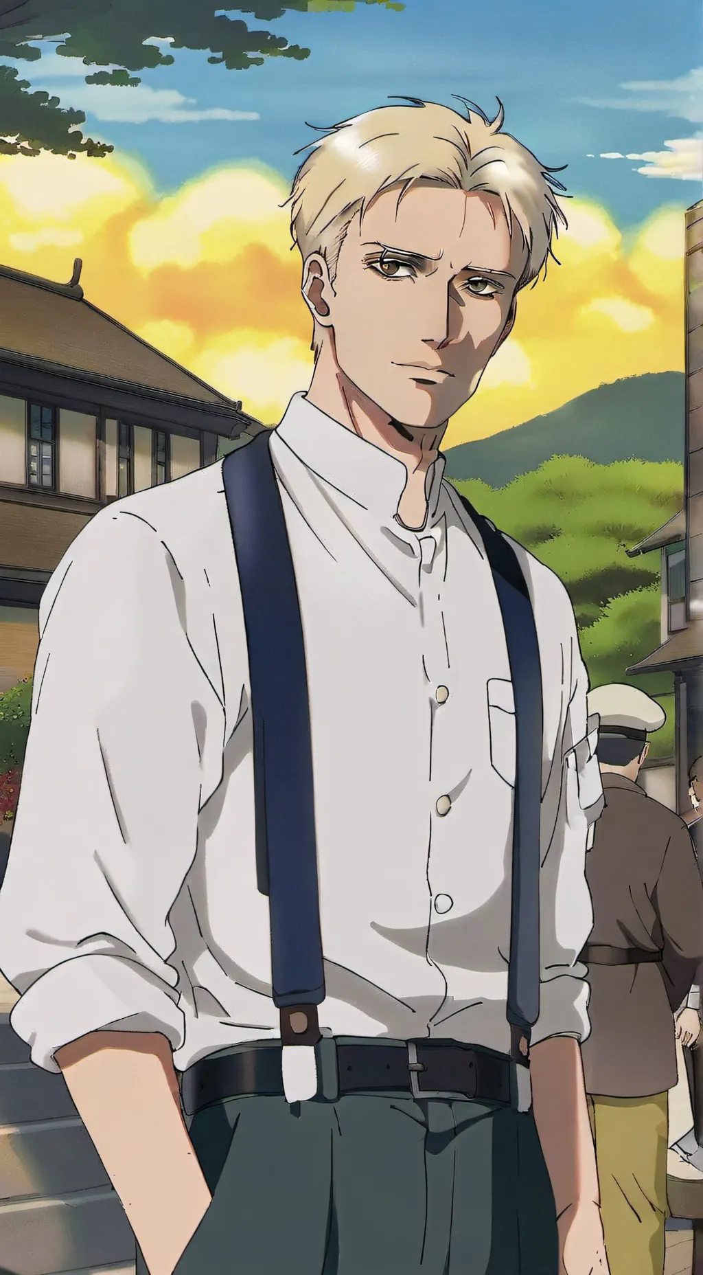 ai character: reiner braun  background