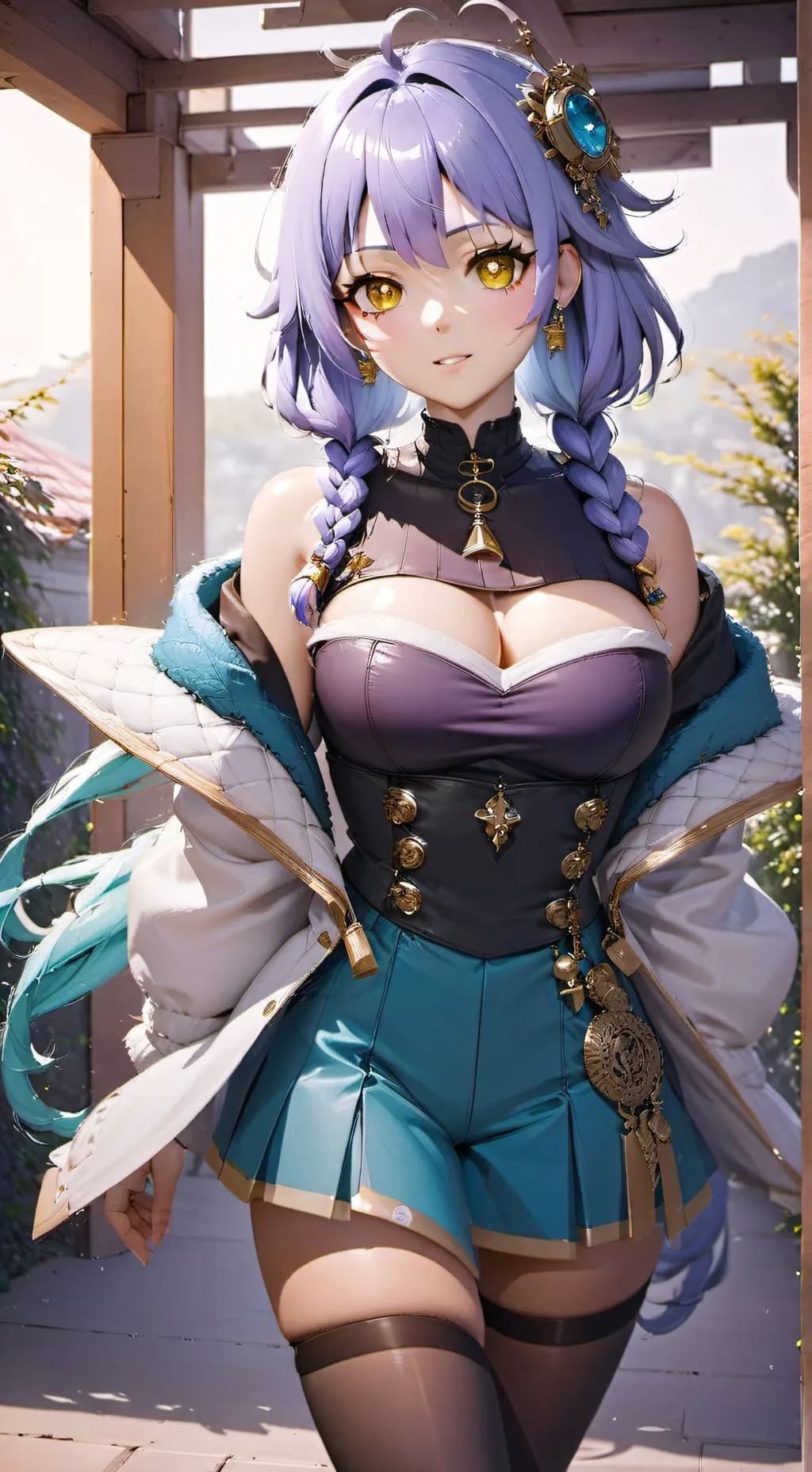 ai character: Purpel heart  background