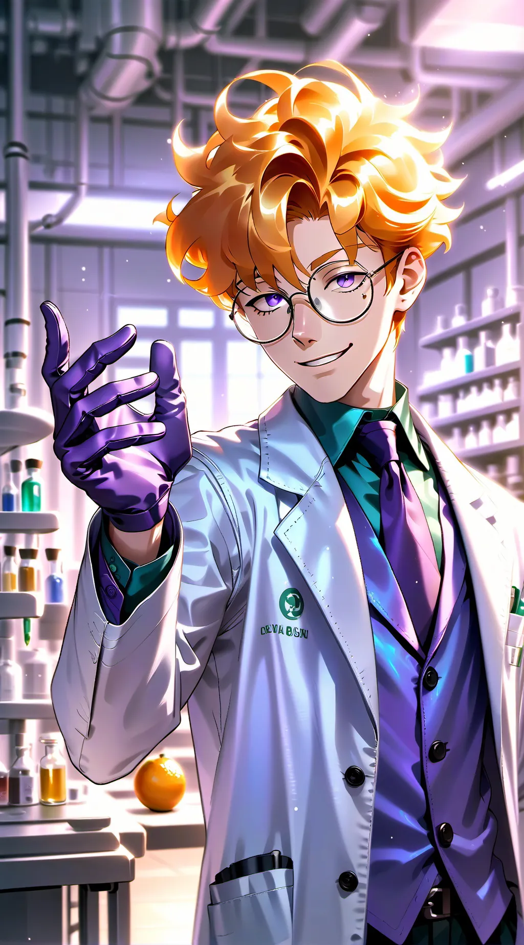 ai character: Dexter 🥼🧪 background