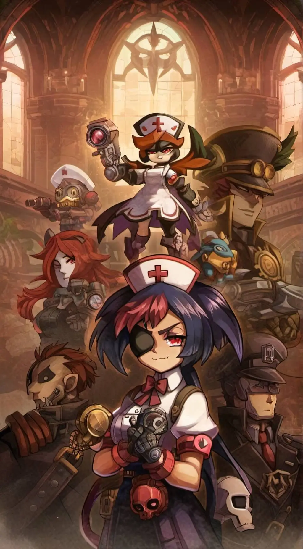 ai character: Skullgirls background
