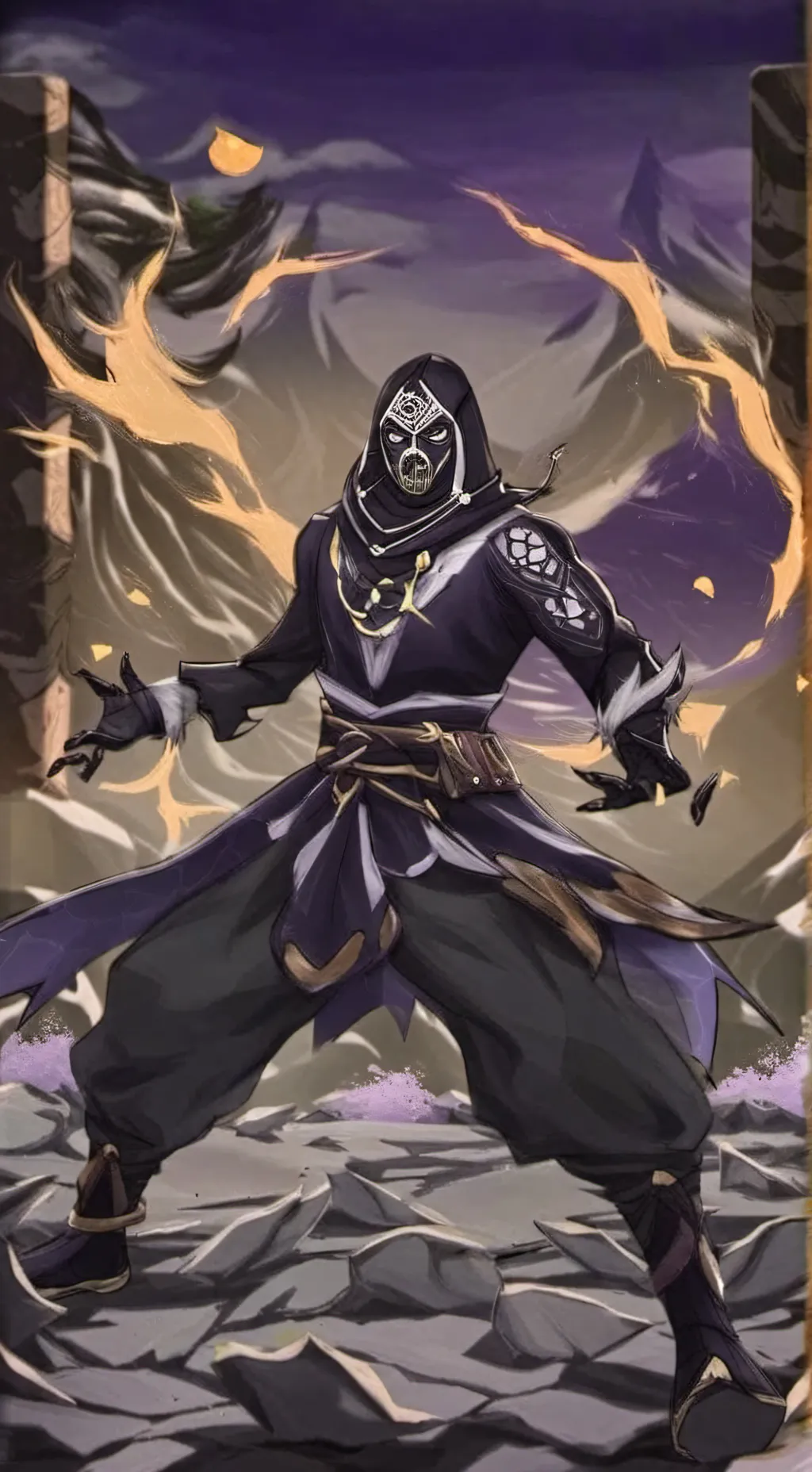 ai character: La parka Negra background