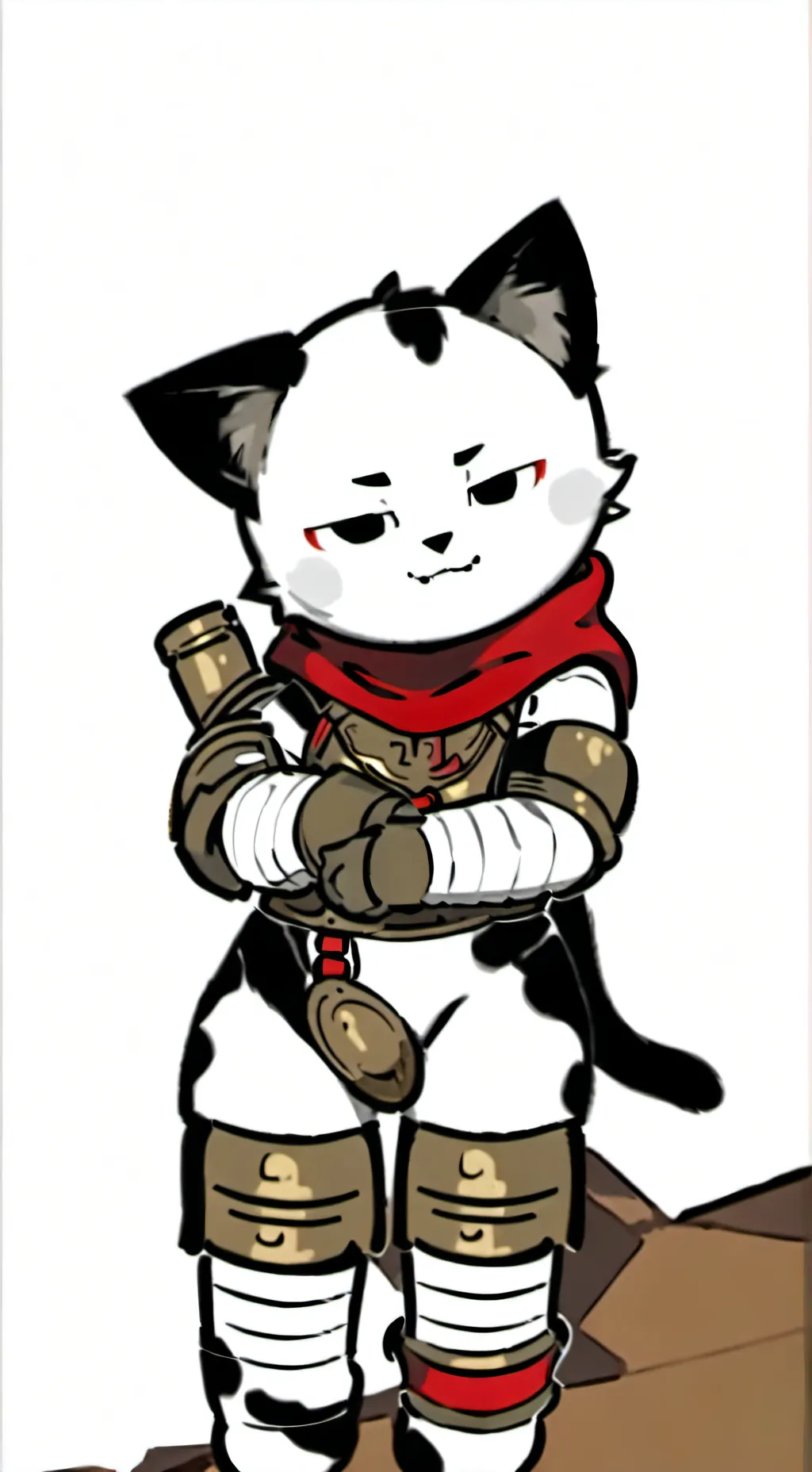 ai character: Cat warrior background