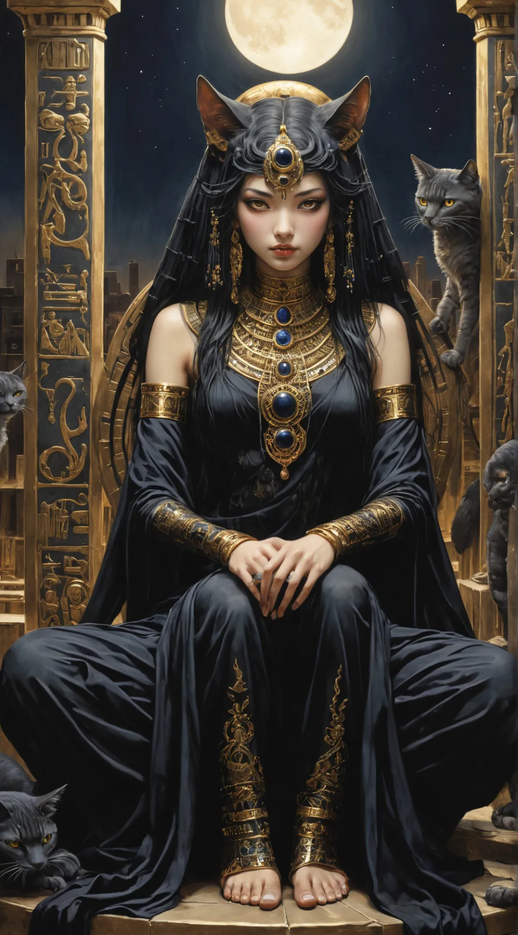 ai character: chica faraon background