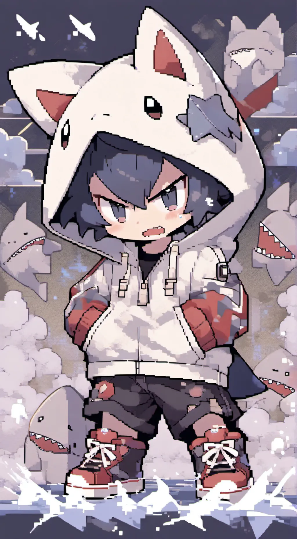 ai character: shadow T. Hedgehog background