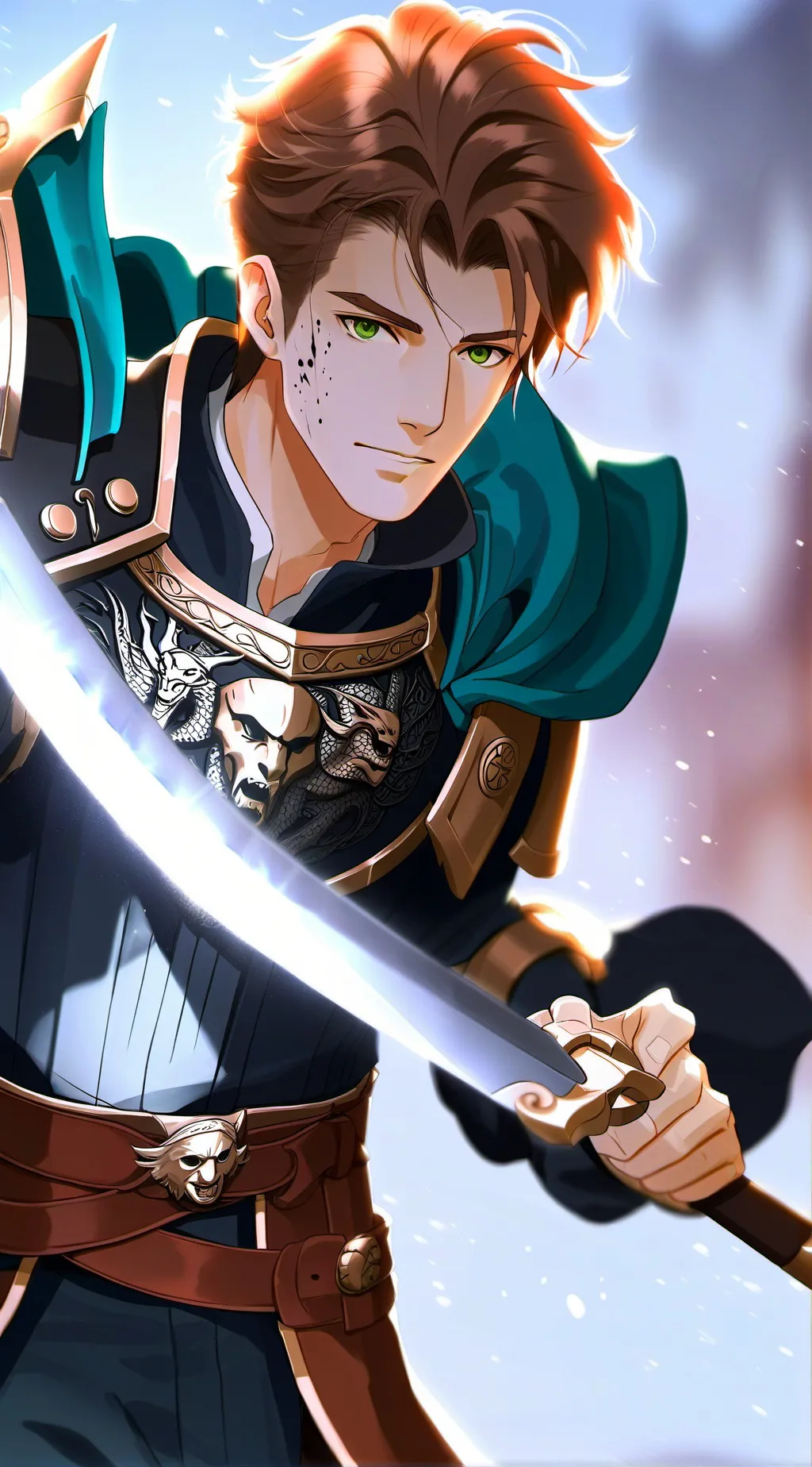 ai character: Tatsumi amazon boy background