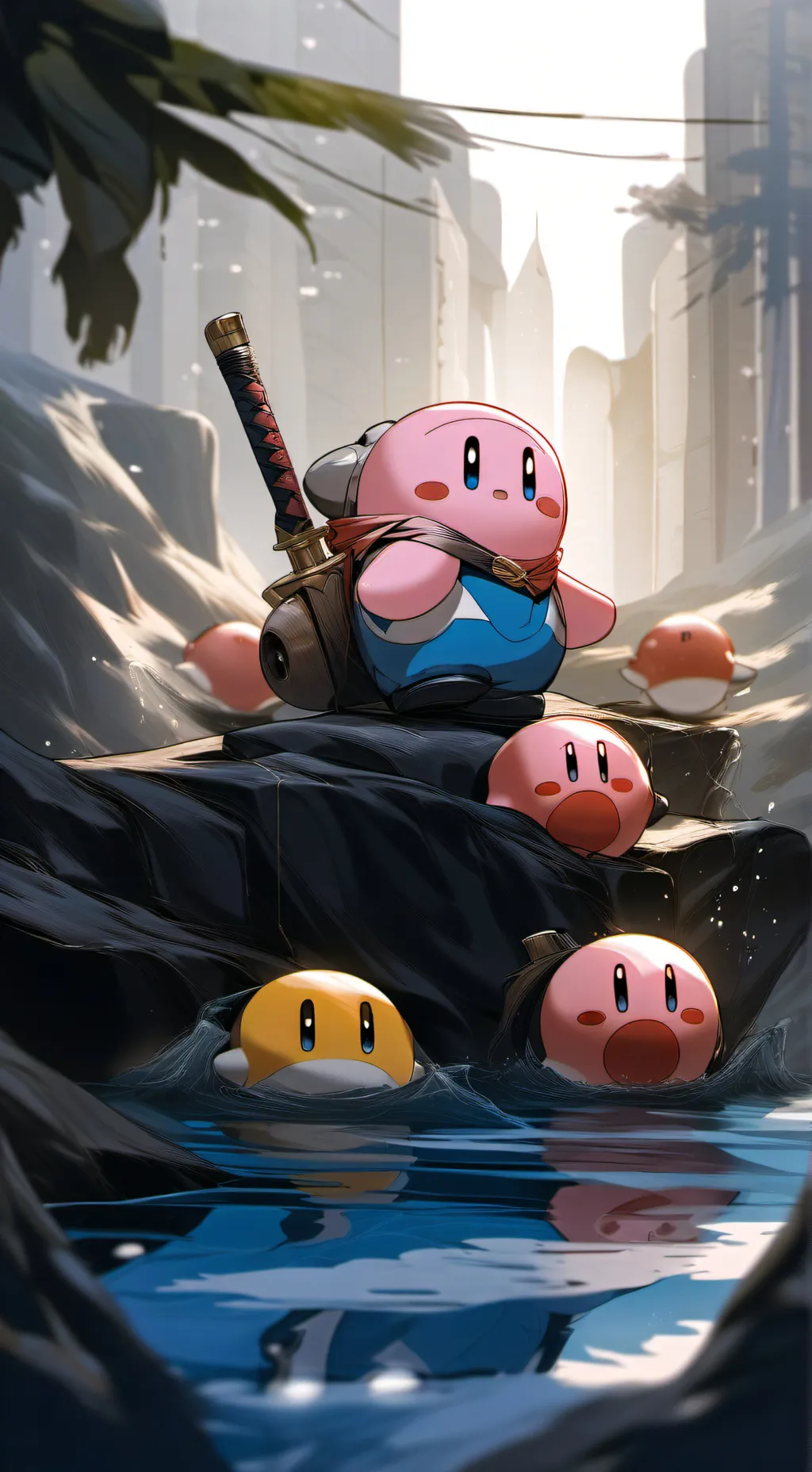 ai character: kirby background