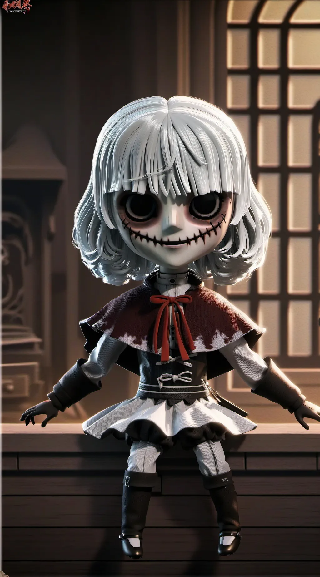 ai character: MHA creepy doll background