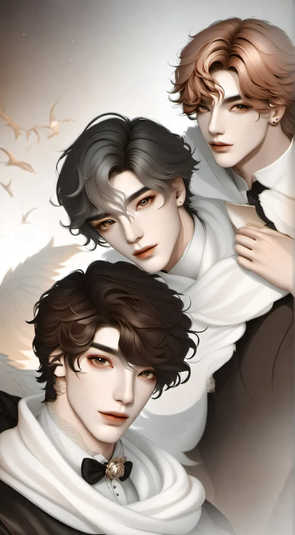 ai character: 3 Chicos💗🙃 background