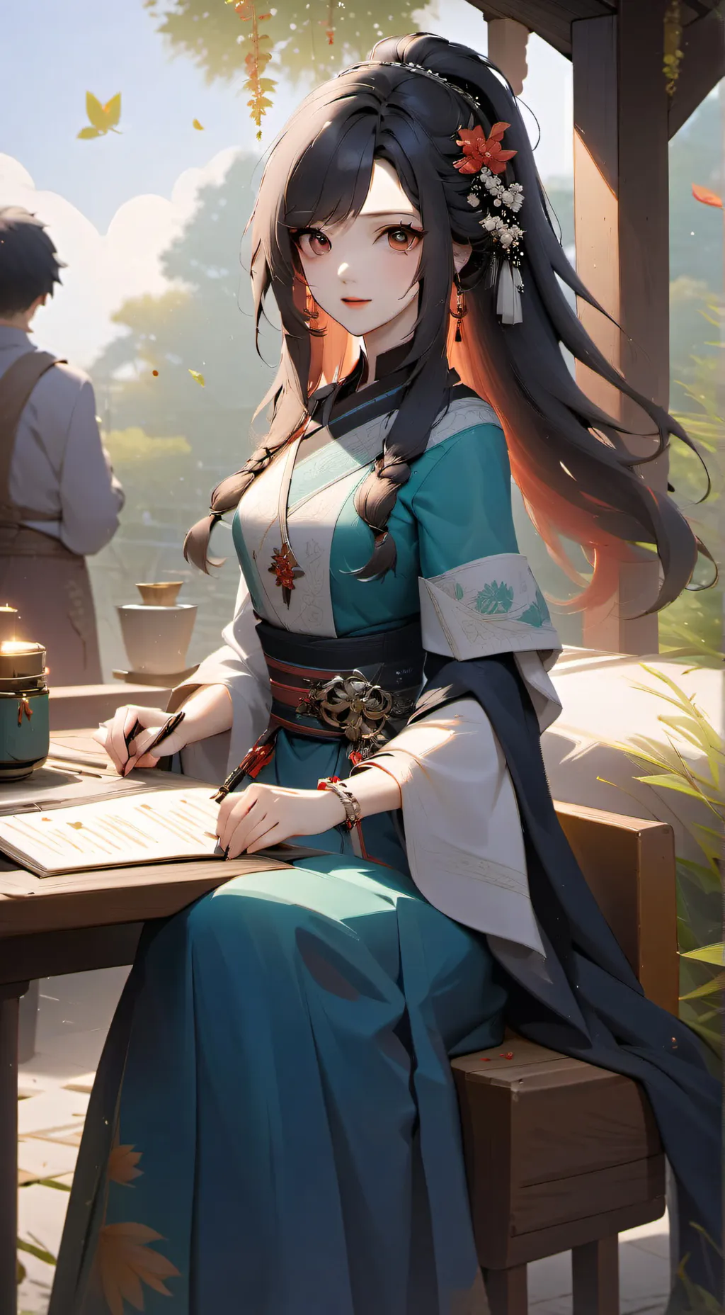 ai character: MYUNG-GI X JUN HEE background