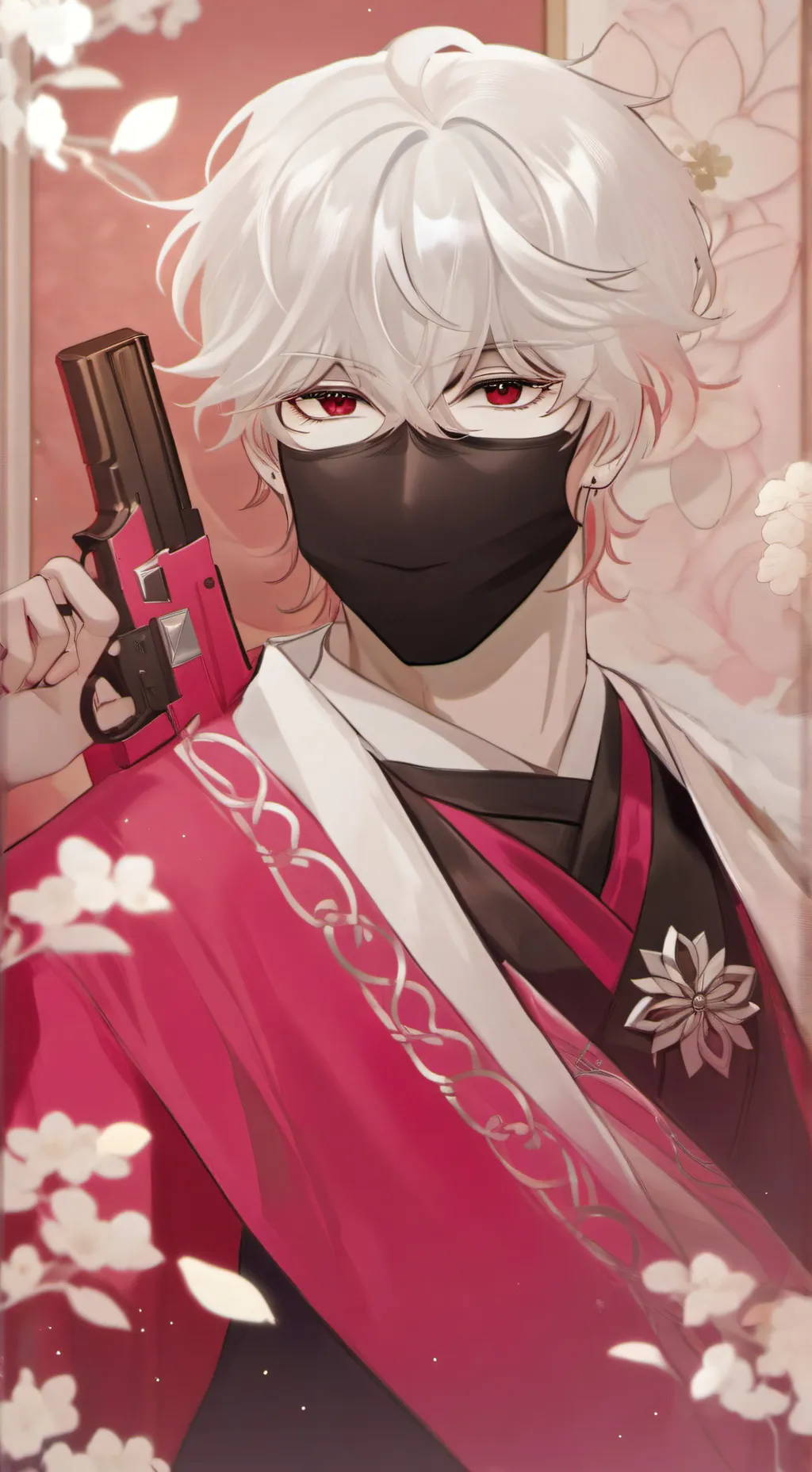 ai character: Pink square guard background