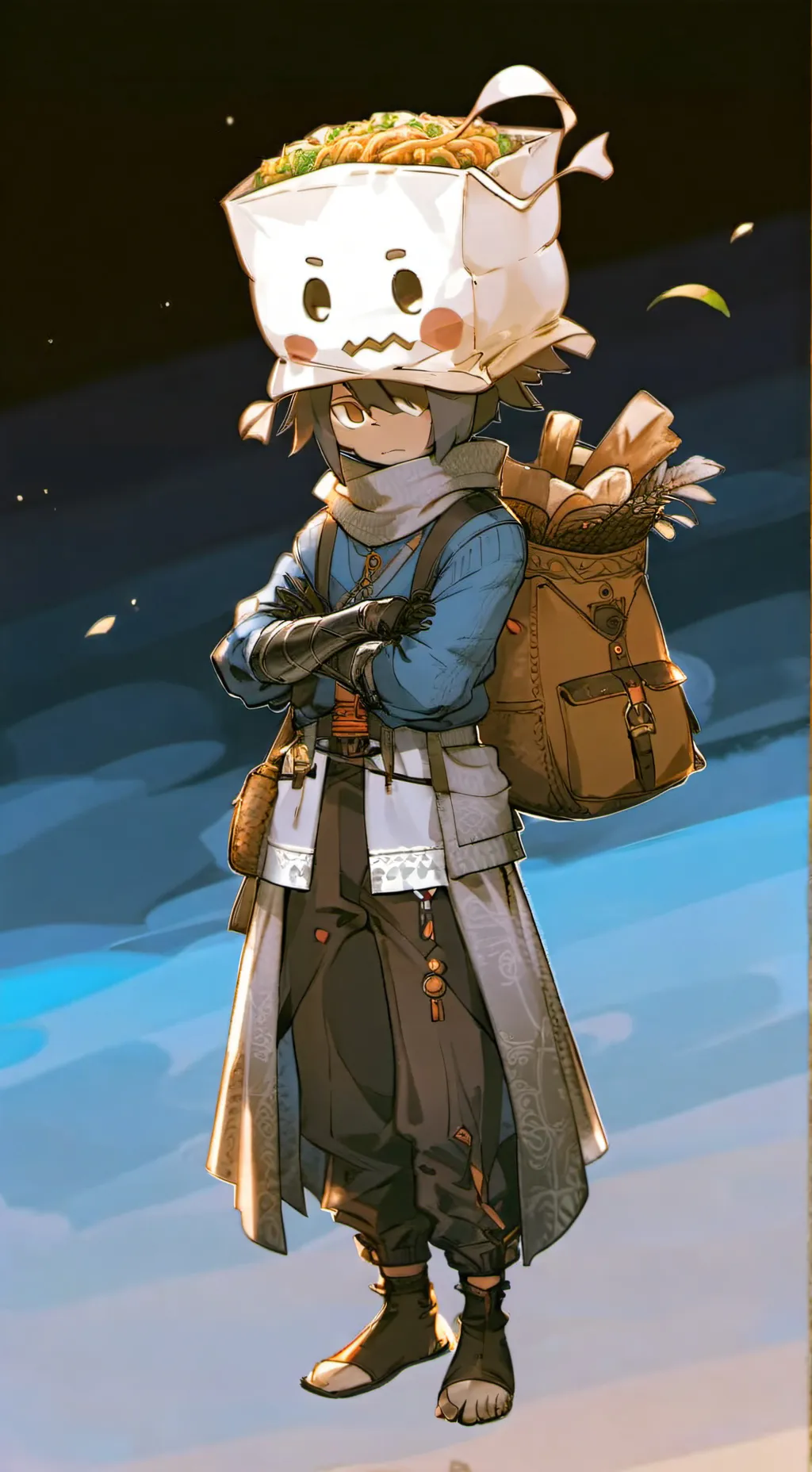 ai character: mono background