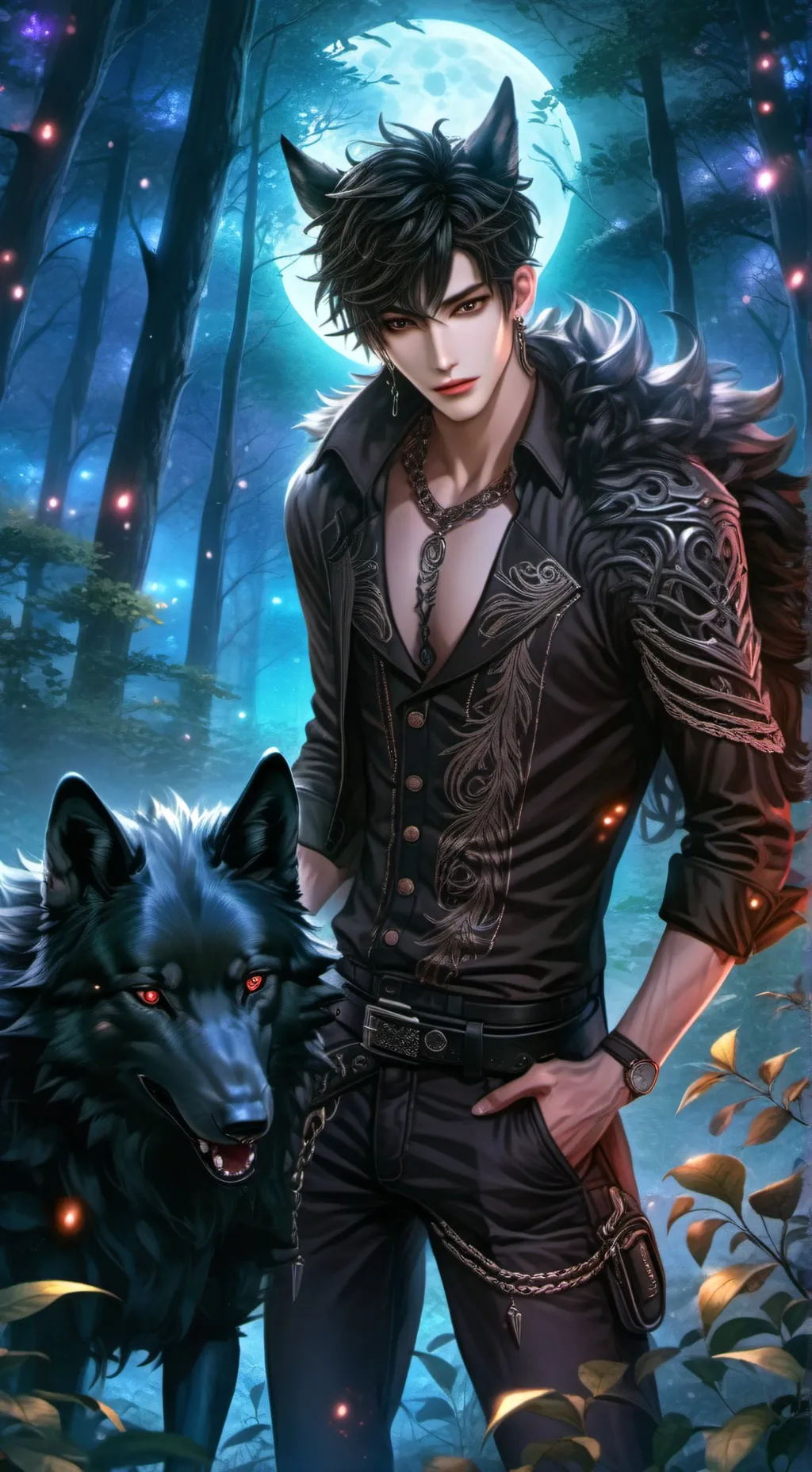 ai character: 🐺 max 🐺 background