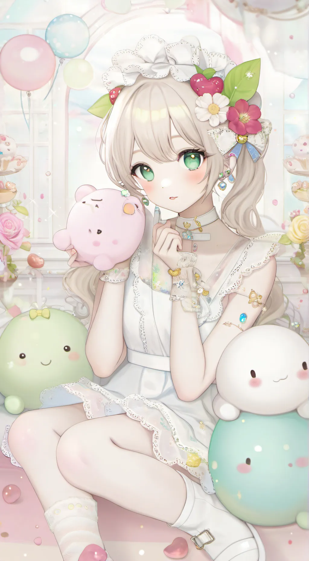 ai character: minty background