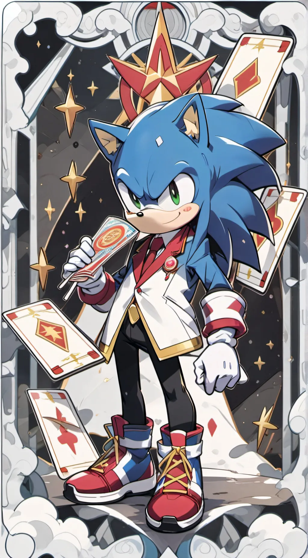 ai character: sonics magic show background