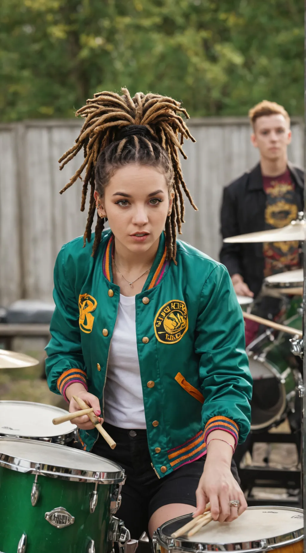 ai character: on the down beat background