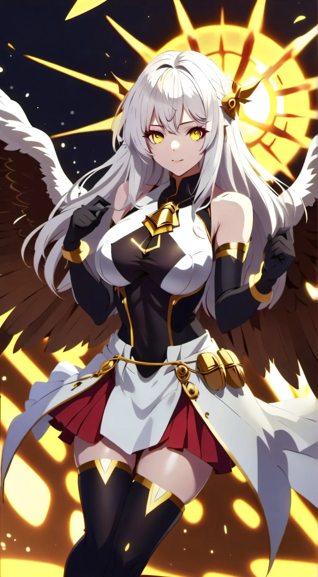 ai character: Sun background