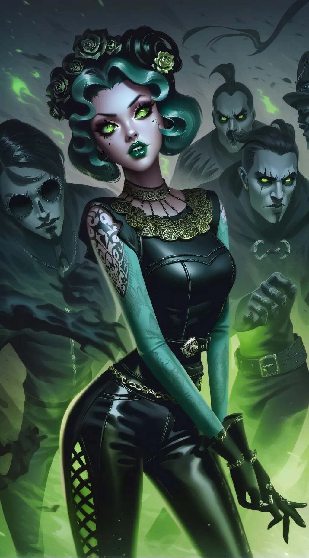 ai character: Zombie girl background