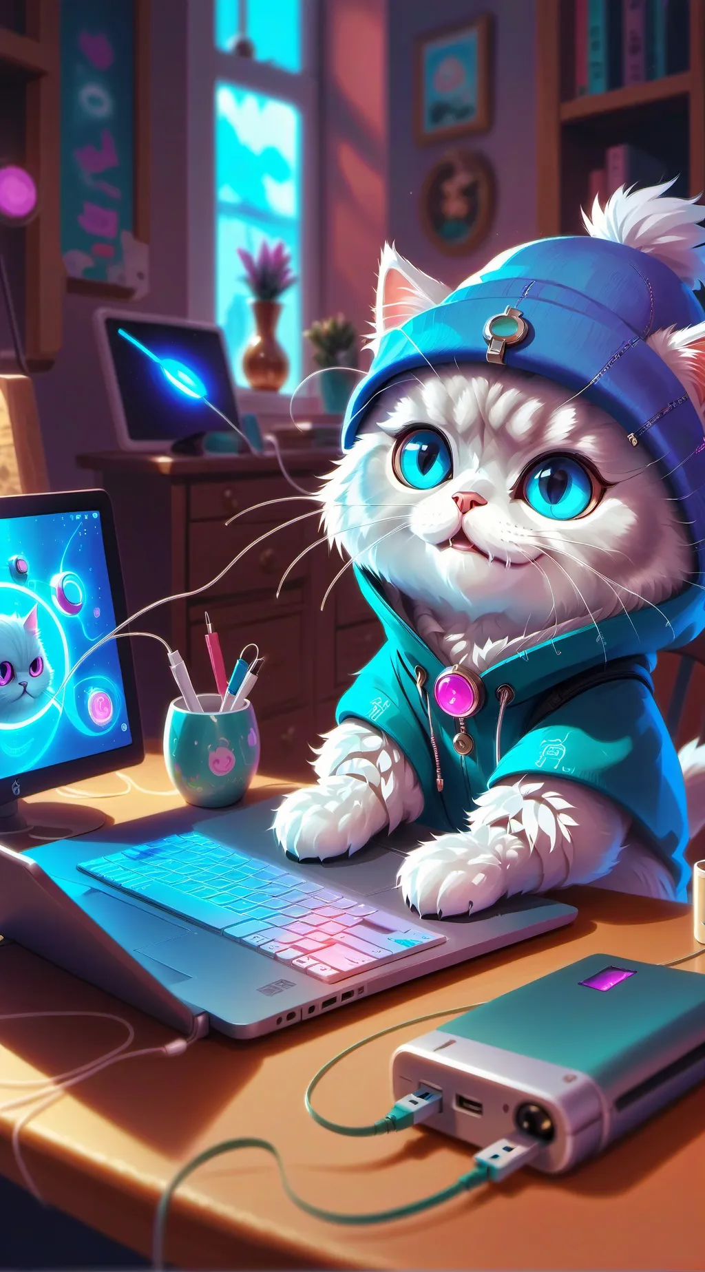 ai character: Byte background