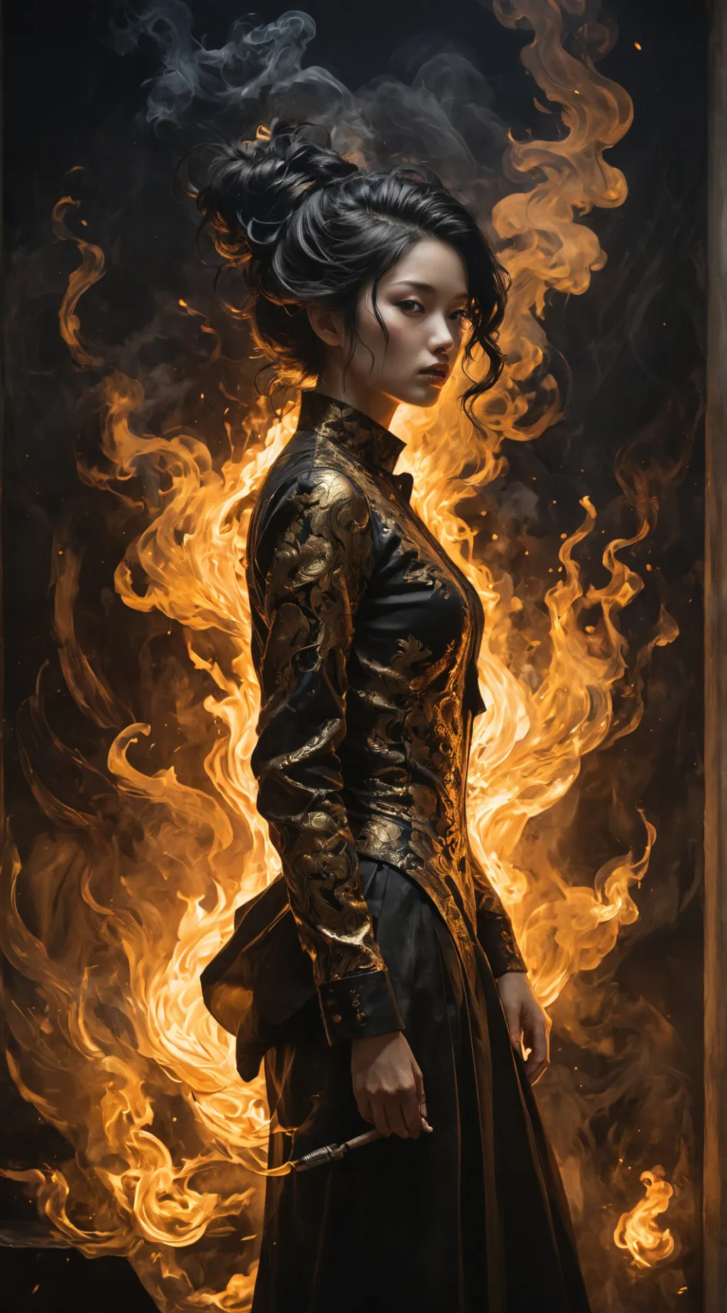 ai character: Magma  background