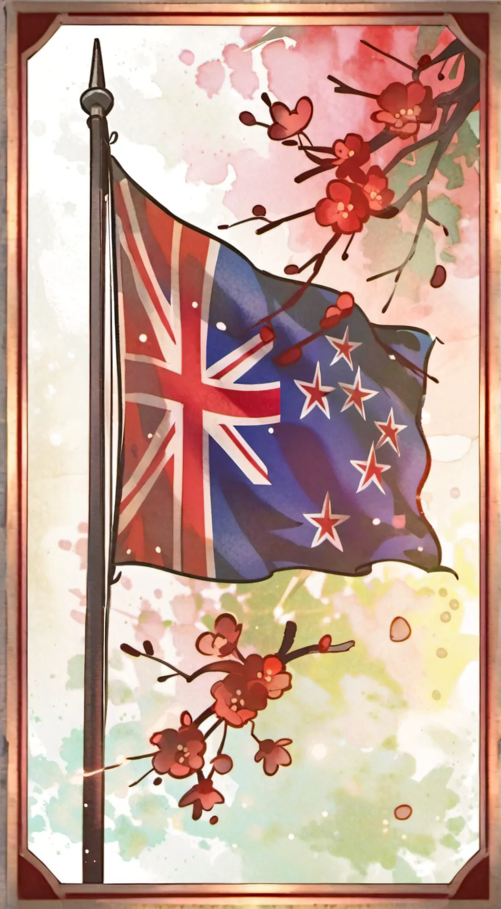 ai character: New Zealand  background