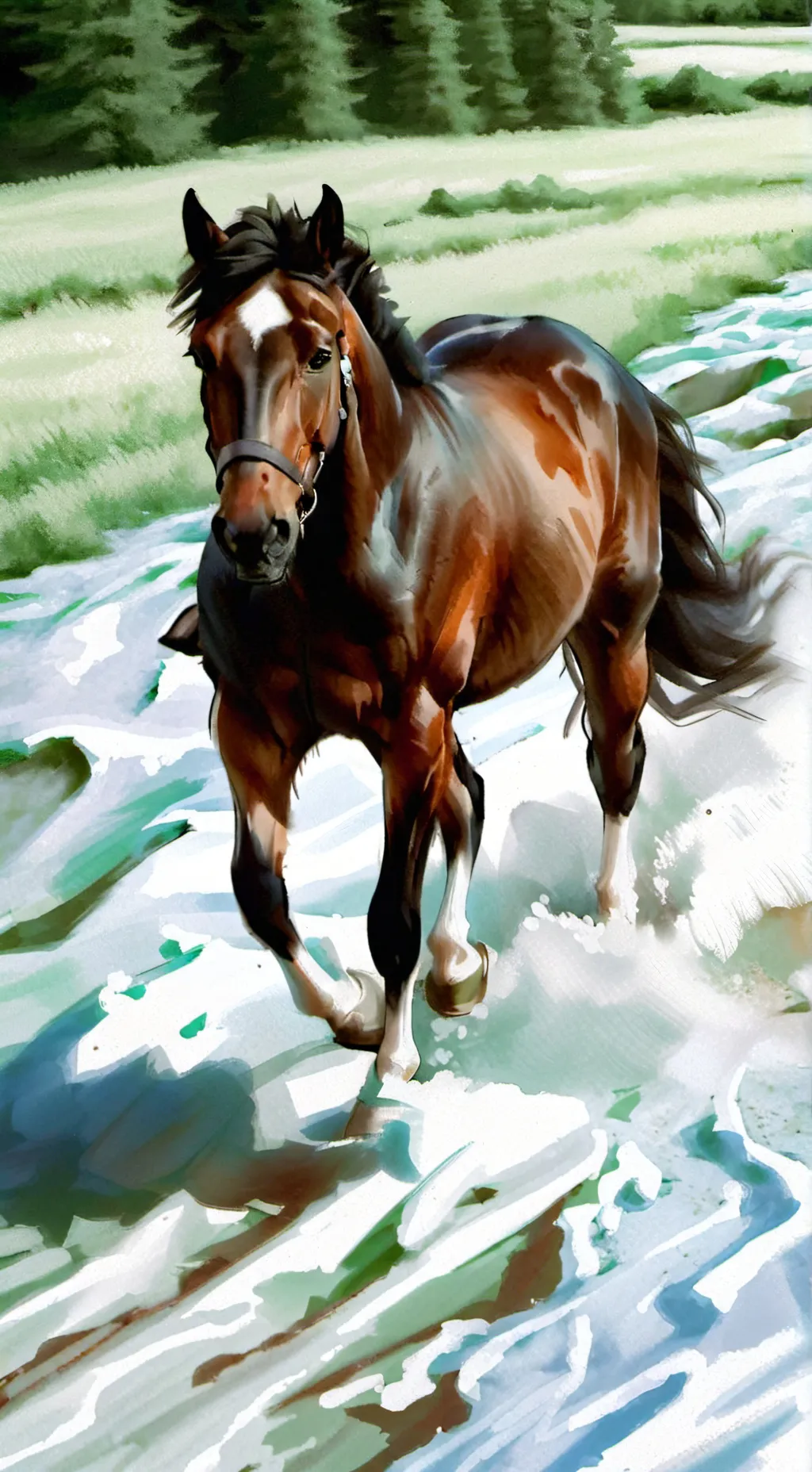 ai character: Horsey  background