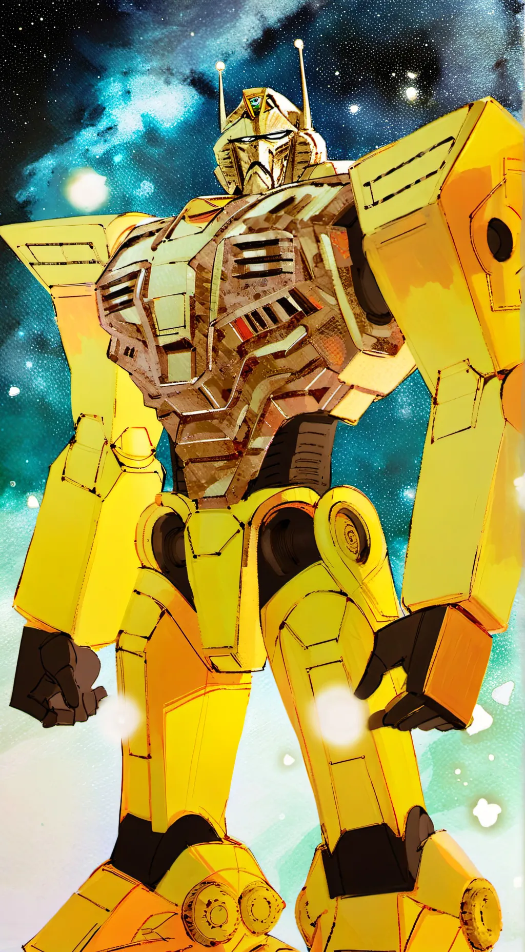 ai character: Mega power Optimus background