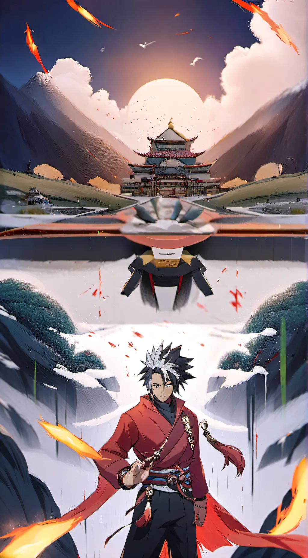 ai character: squid game x kny background