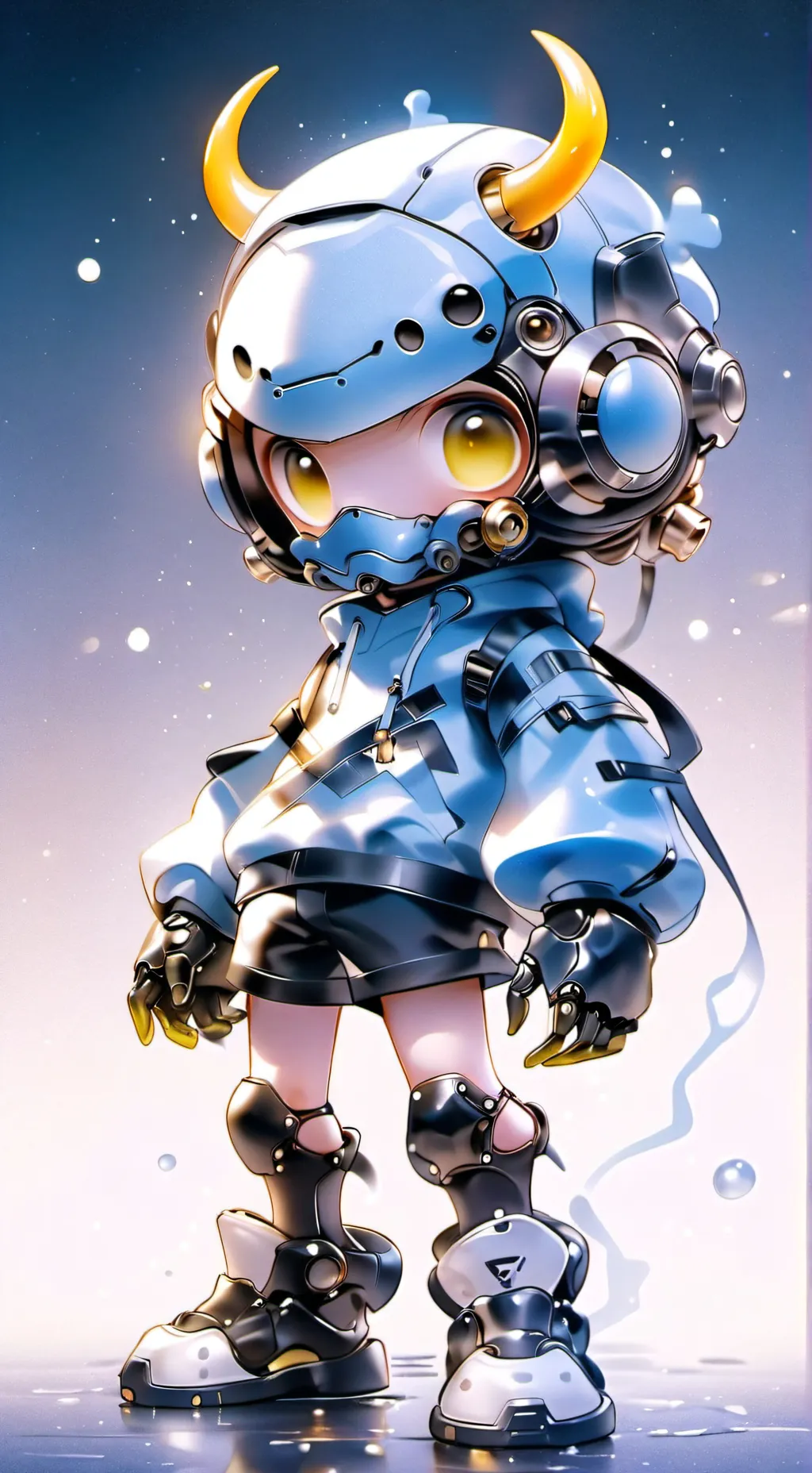 ai character: Baby monster  background