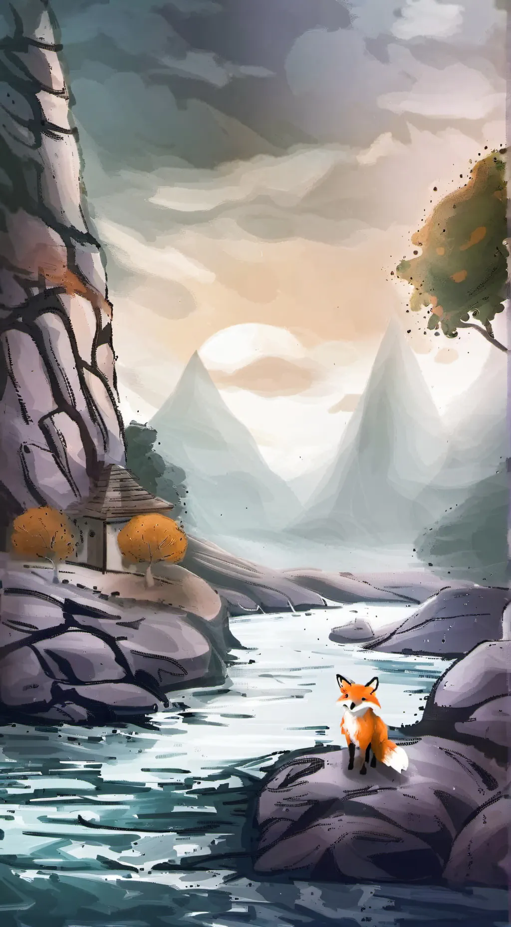 ai character: copper and bloon background