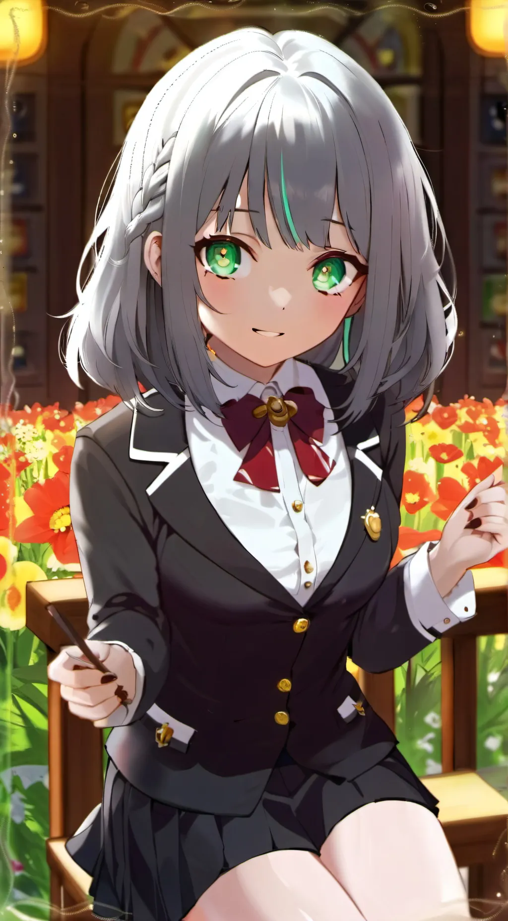 ai character: Alina clover background