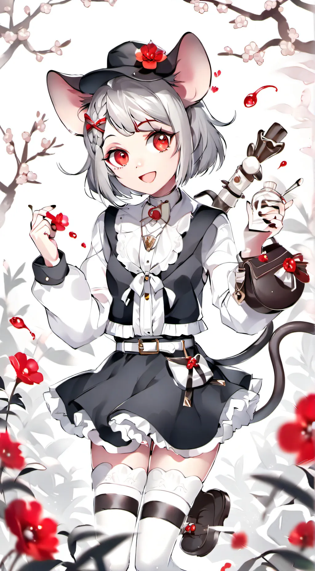 ai character: Ugly rat girl background