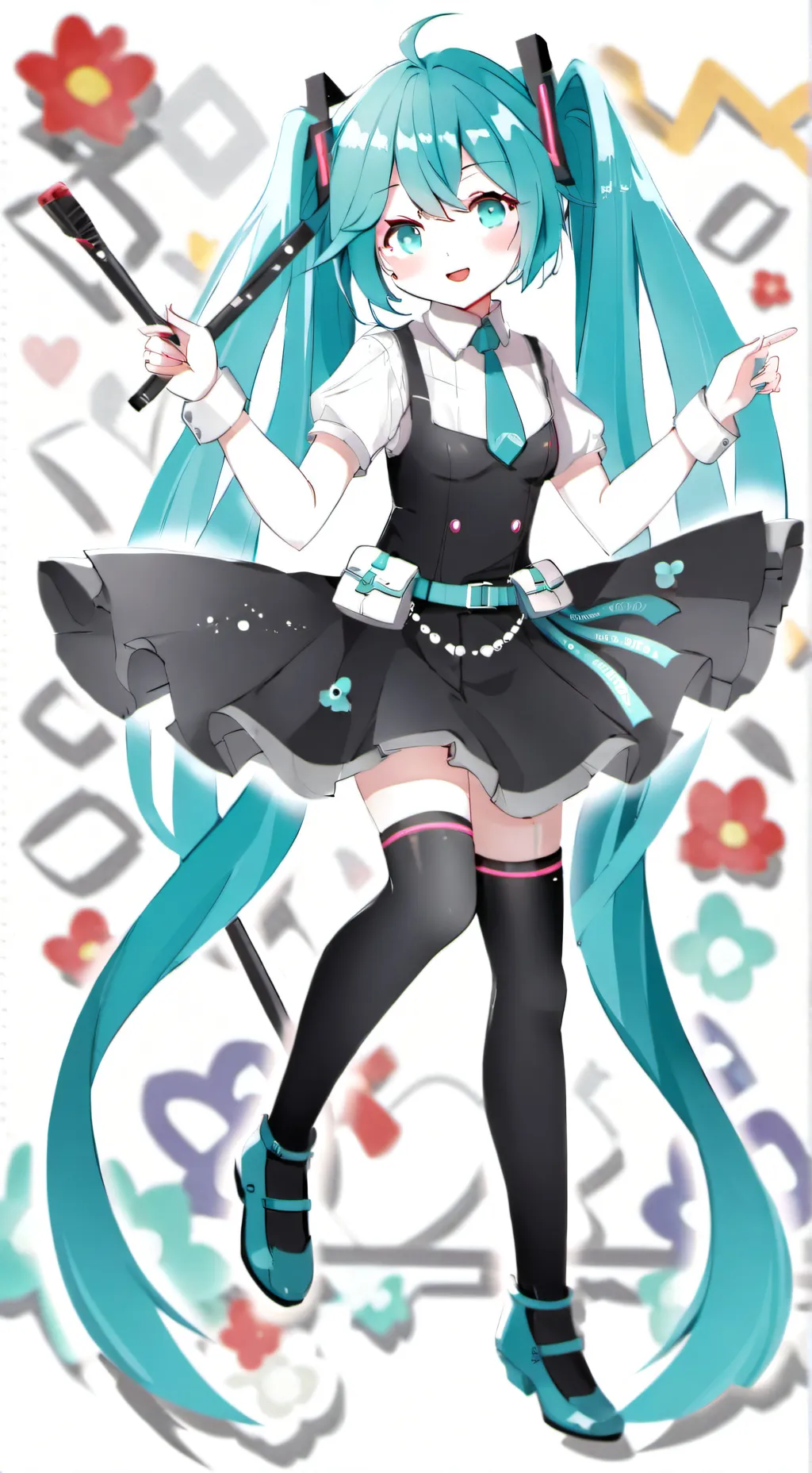 ai character: Hatsune miku background