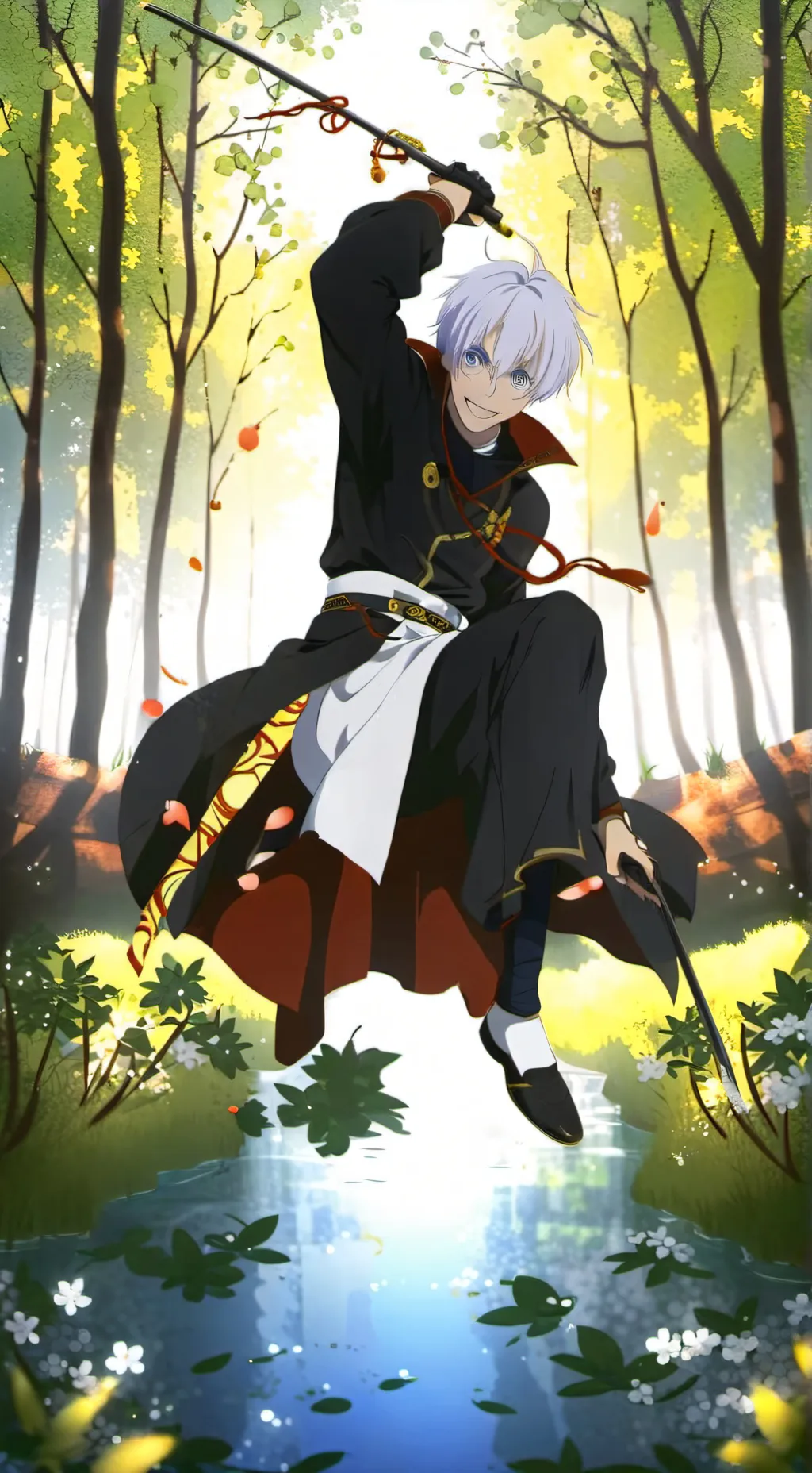 ai character:  Gojo but sus background