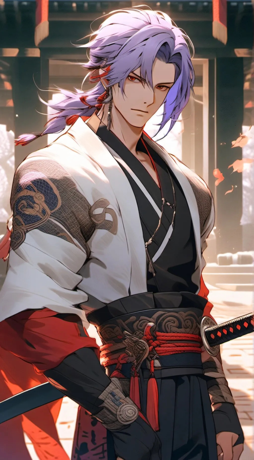 ai character: Ombre rouge background