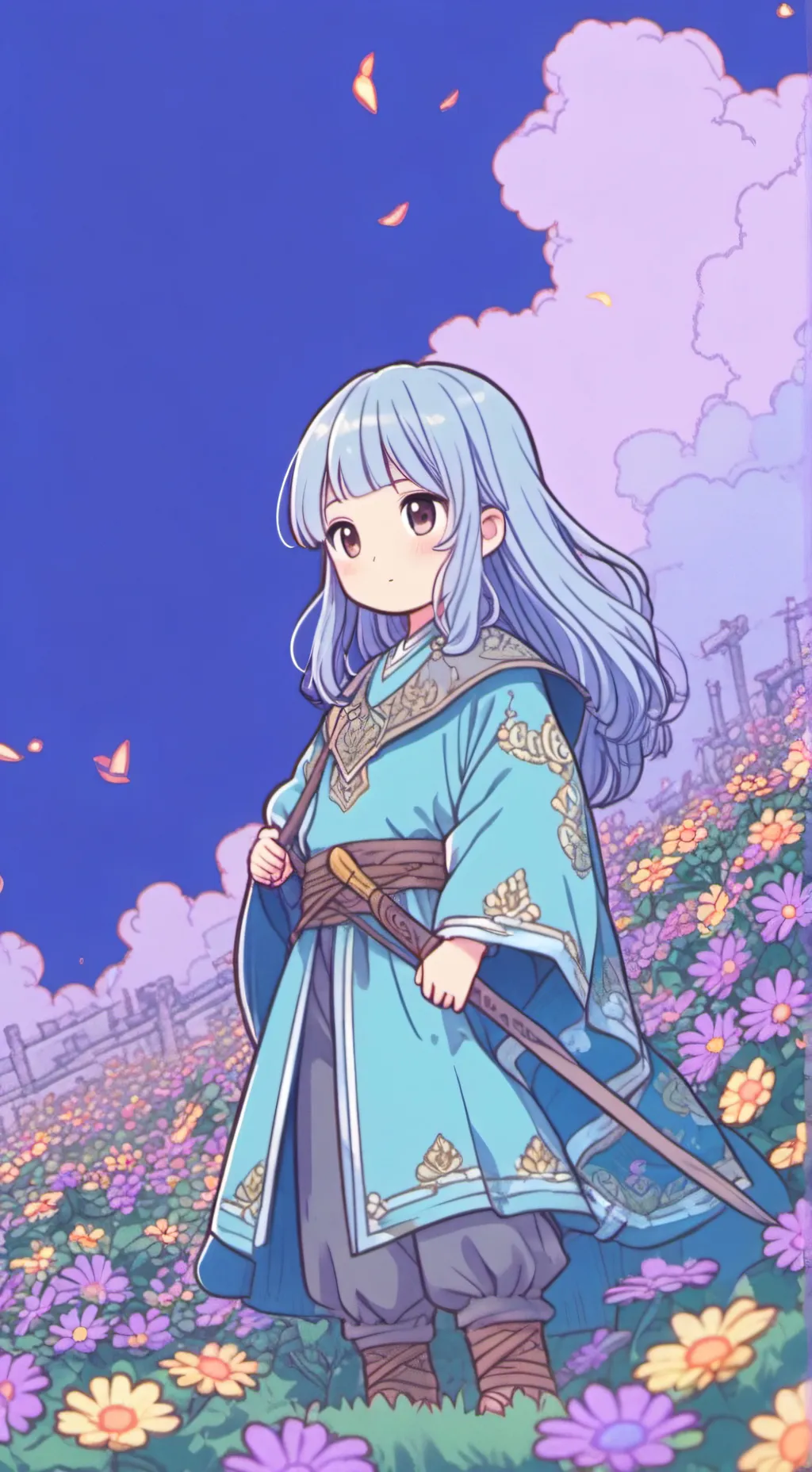 ai character: tanjiro y hanahaki background