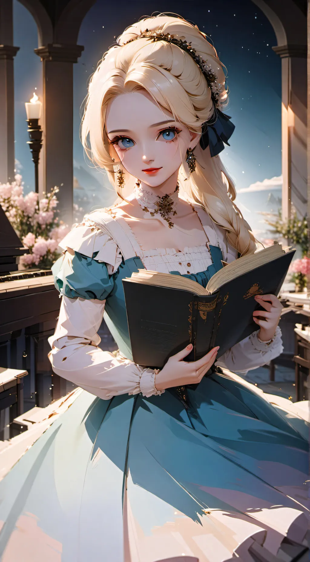 ai character: Aria Mozart  background